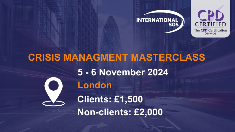 Crisis Management Masterclass - London